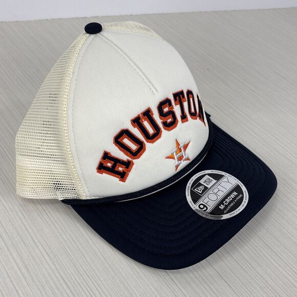 NEW ERA HOUSTON ASTROS MLB 9FORTY M-CROWN SNAPBACK ROPE HAT NEW - Picture 4 of 6